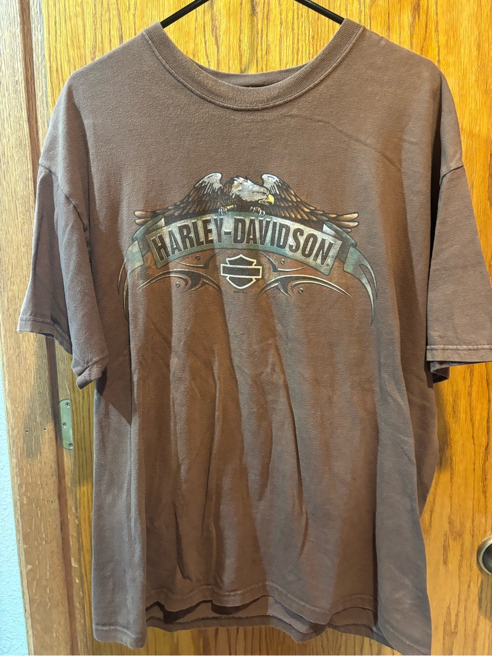 Harley-Davidson Brown Short Sleeve Eagle Logo Tee